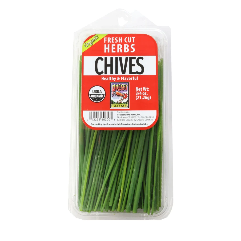 Fresh cut herbs chives package